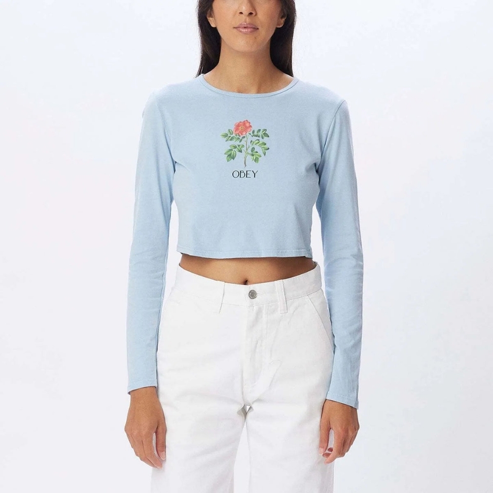 ✨️Host Pick✨️NWOT Obey Long Sleeve Crop Top